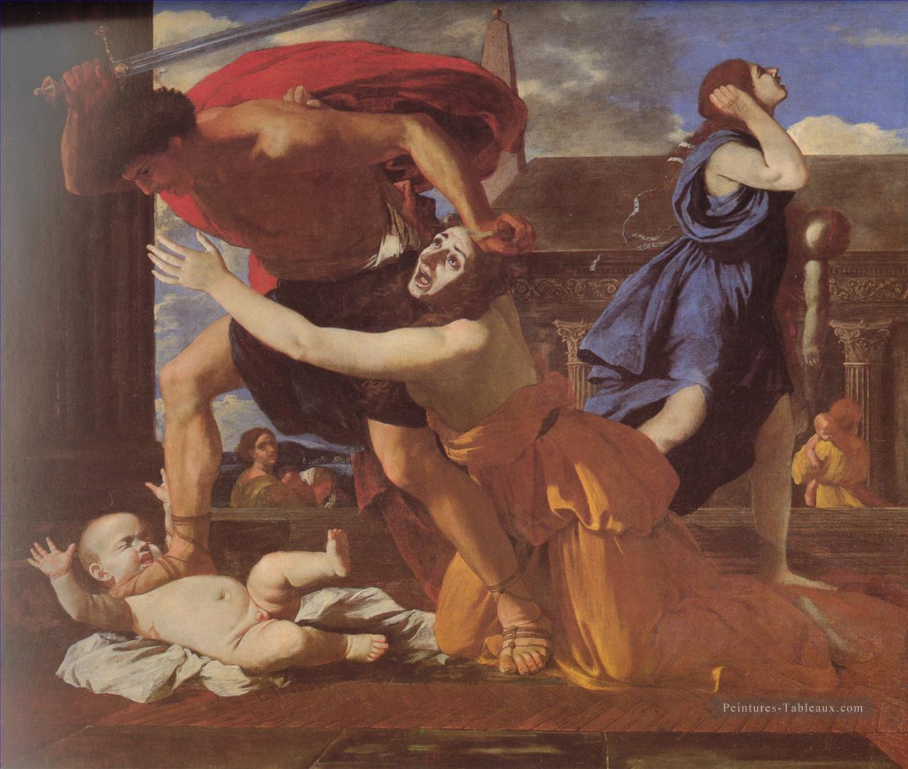 Le Massacre des Innocents classique peintre Nicolas Poussin Peintures à l'huile